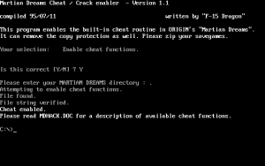 Enabling cheats with MDHack