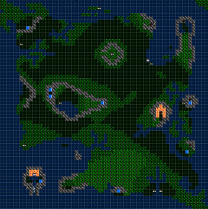 Ultima 3 world map with Ultima 5 tiles