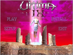 The autorun screen, showing the Avatar arriving in Terfin