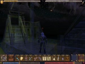 Onboard the ship. There are no items on it, as far as Infinitron Dragon can tell.